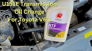 Toyota CamrySolara U151E Transmission Oil Change Mated To a 3MZFE V6 Engine [upl. by Cowles]