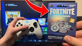 How to REDEEM Fortnite VBUCKS CODE on XBOX EASY METHOD [upl. by Anialed]