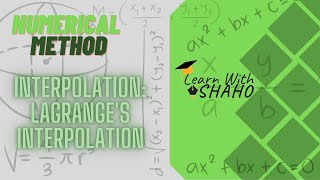 Numerical Method Lagranges Interpolation [upl. by Erodaeht]