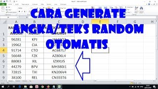 Cara Generate Angka dan Teks Random Secara Otomatis [upl. by Yhcir298]