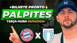 PALPITES DE FUTEBOL PARA HOJE 05 03 2024 TERÇAFEIRA  BILHETE PRONTO  BET GREEN 🍀 [upl. by Litnahs]