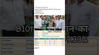 10th राजस्थान का टॉप 9933 ytshorts 10th Class motivation success lifeline study rajasthan [upl. by Aihsekat]