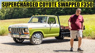 Supercharged Coyote Swapped 1978 F350 Dually  What The Truck [upl. by Kristen]