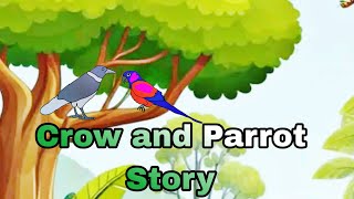 Story of Crow and Parrot  who is happy  Rizwan Azeem Animations [upl. by Bartholemy]