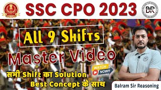 SSC CPO 2023 All 9 Shifts CPO All sets 2023 Best solutions Balram sir [upl. by Fiske397]