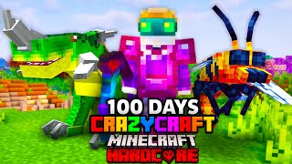 I Survived 100 Days in CRAZY CRAFT in Minecraft Hardcore [upl. by Aram332]