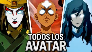 Todos Los AVATAR en La Leyenda de Aang y La Leyenda de Korra [upl. by Maurer]