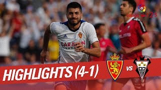 Resumen de Real Zaragoza vs Albacete Balompié 41 [upl. by Asoramla]