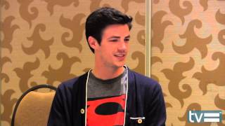 Grant Gustin Interview  The Flash CW [upl. by Ettenawtna]