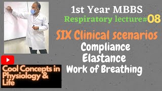 8 SIX Clinical scenarios on Compliance Elastance amp Work of Breathing 1st Year MBBS [upl. by Gualterio]