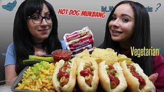 Hot Dog Mukbang  Vegetarian  A Hello from Tastee Motive [upl. by Nohsid]