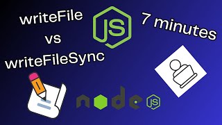 writeFile vs writeFileSync for Absolute Beginners  Node JS  7 minutes [upl. by Acirej643]