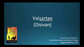 CC How to Pronounce valsartan Diovan Backbuilding Pharmacology [upl. by Nylitak]