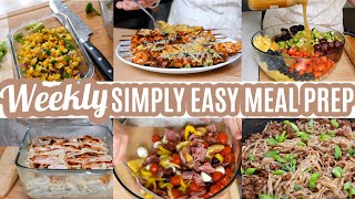 WEEKLY SIMPLY EASY MEAL PREP BUDGET FRIENDLY MEAL PLAN RECIPES LARGE FAMILY MEALS WHATS FOR DINNER [upl. by May683]