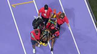 Lamecha Girma falls down at mens 3000m Steeplechase race at Olympics Paris 2024 [upl. by Ahtimat40]