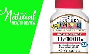 21st Century Vitamin D3 High Potency 1000 IU 110 Tablets [upl. by Quintana]