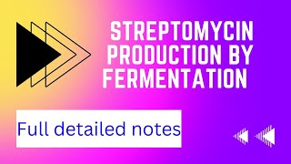 Industrial production of StreptomycinStreptomycin production by fermentationSide effectsRecovery [upl. by Abrams278]