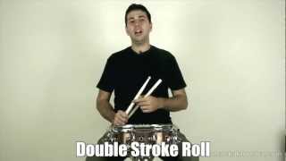 Double Stroke Roll Drum Rudiment On Snare amp Drum Kit [upl. by Enajyram698]