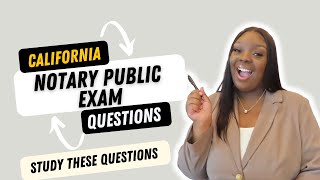 California Notary Public Exam Questions  What I Wish I Knew  What They DON’T tell you [upl. by Ainehs]