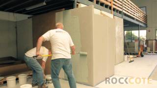 Rendering Cement Sheet and Blueboard Walls with Rockcote [upl. by Orren]