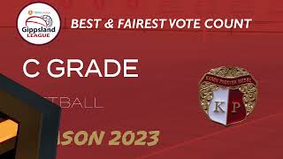 C Grade 2023 Best amp Fairest vote count Karen Proctor medal  Alinta Energy Gippsland League [upl. by Aural158]