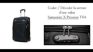 Coder la serrure dune valise Samsonite X pression TSA [upl. by Crescantia]