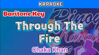 Through The Fire by Chaka Khan Karaoke  Baritone Key [upl. by Lunseth207]