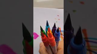 VIBGYOR 🌈✨diy rainbow brushpen shorts [upl. by Ennaus]