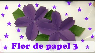 FLOR DE PAPEL MODULAR  VERSÃO 3 [upl. by Htebsle]