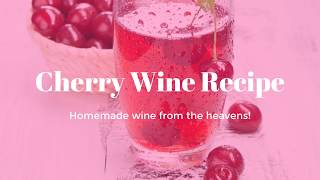 The Ultimate Cherry Wine Recipe [upl. by Ahearn763]