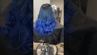 Blue Microlink Extensions  Extensions Styled 3 Different Ways  Vivid Hair Color  Natural Hair [upl. by Schear]