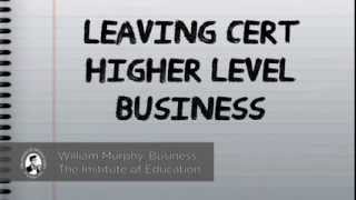 Leaving Cert Higher and Ordinary Level Business 2016  Ratio Analysis tutorial by William Murphy [upl. by Richie]