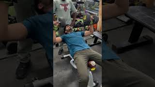 Dumbbell Benchpress with 15kg  Dumbbell Bench Press gym fitness health motivation benchpress [upl. by Daffi]