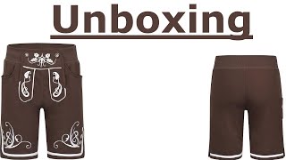 Herren Jogging Lederhose Unboxing Video [upl. by Enihpesoj558]