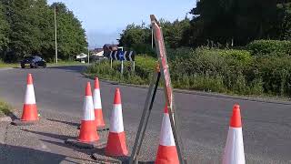 Dangerous Walk on A91 GreencornhillsGreenyards Roundabouts Part1 Bannockburn Stirling Scotland UK [upl. by Marmaduke]