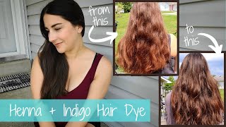 How I Henna My Hair  Light Mountain Dark Brown on Natural Medium Brown Brunette Long Hair [upl. by Jerald]