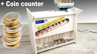 Coin counter Machine DIY  Conta monete fai da te a vibrazione [upl. by Aninay431]