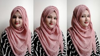 Everyday Formal Hijab Style with crinkle Hijab 2020Step by Step Tahmina Shova❤ [upl. by Oilejor]