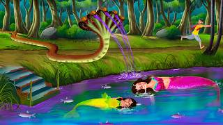 জলপরীর পুকুরে পঞ্চমুখী সাপ এসে  Jalpari O Bhuter Cartoon  Notun Bangla Golpo  Bengali Fairy Tales [upl. by Ltney]