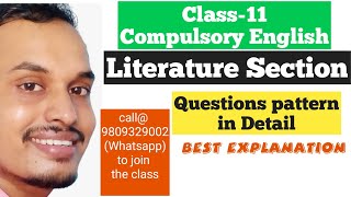 class 11 English Literature Section in detail by Shyam Sir [upl. by Kelley495]