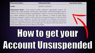 How to get your Account Unsuspended Xbox Tutorial [upl. by Gideon558]