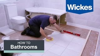 How to Tile a Bathroom Floor with Wickes [upl. by Eelimaj286]