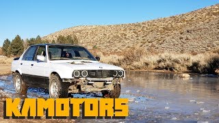 Turbo Lifted Rally E30 318i Pure Action vid 2 Kamotors 1080p 60fps [upl. by Ahsitan]