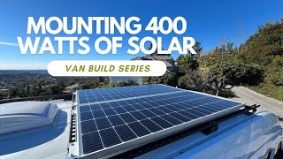 Mounting Renogy Solar Panels on our DIY Van Roof Rack  Van Build Series Ep 4 [upl. by Ylak]