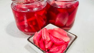 How to make the delicious natural Red Pickled Sushi Ginger that is so addictive [upl. by Spanjian]