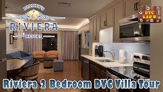 Disneys Riviera Resort  2 Bedroom Preferred View DVC Villa  Room Tour [upl. by Sayette]