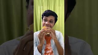 Burger Challenge🍔 How Many Times I Bited🧐 trendingshorts youtubeshorts burger challenge [upl. by Ycrad]