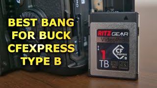 Best Bang for Buck CF Express Type B Card amp Adapter  Ritz Gear 1TB Review [upl. by Sixel]