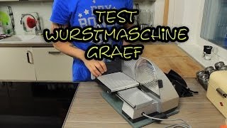 Test Wurstmaschine Graef Master M9 Allesschneider [upl. by Almire]