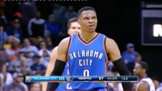 Russell Westbrook Hits GameWinning DAGGER vs Memphis Misses Record TripleDouble by a Rebound [upl. by Ennad335]